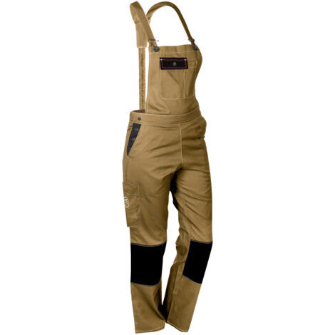 Salopette de Travail Femme Sable - Fashion Sécurité - Résistante, Confortable et Tendance - Bricolage et Jardinage - 42