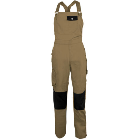 Salopette de Travail Femme Sable - Fashion Sécurité - Résistante, Confortable et Tendance - Bricolage et Jardinage - 42