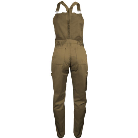 Salopette de Travail Femme Sable - Fashion Sécurité - Résistante, Confortable et Tendance - Bricolage et Jardinage - 42