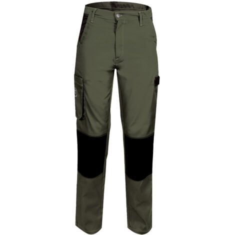 Pantalon de Travail Femme Kaki - Fashion Sécurité - Résistant, Confortable et Tendance - Bricolage et Jardinage - 44