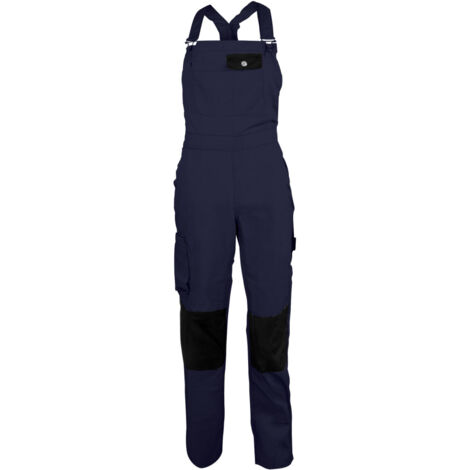 Salopette de Travail Femme Bleu Marine - Fashion Sécurité - Résistante, Confortable et Tendance - Bricolage et Jardinage - 40