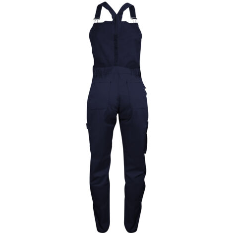 Salopette de Travail Femme Bleu Marine - Fashion Sécurité - Résistante, Confortable et Tendance - Bricolage et Jardinage - 40
