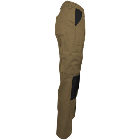 Pantalon de Travail Femme Sable - Fashion Sécurité - Résistant, Confortable et Tendance - Bricolage et Jardinage - 48