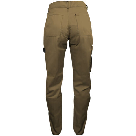 Pantalon de Travail Femme Sable - Fashion Sécurité - Résistant, Confortable et Tendance - Bricolage et Jardinage - 48