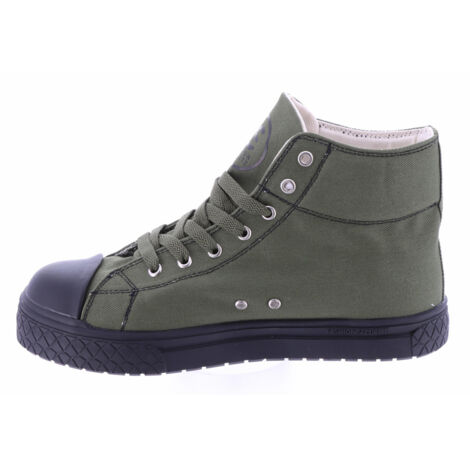 Chaussures de Sécurité Hautes - Kaki, Semelles Antidérapantes Noires - Fashion Security - Confort et Style - 37