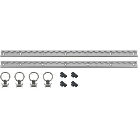 NTG Rail D'Arrimage Carré Aluminium 2x2m (Total 4m) Avec Trous - Rails Avion Anodisés