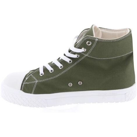 Chaussures de Sécurité Hautes - Kaki, Semelles Antidérapantes Blanches - Fashion Security - Confort et Style - 44