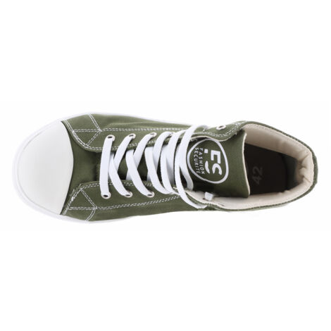Chaussures de Sécurité Hautes - Kaki, Semelles Antidérapantes Blanches - Fashion Security - Confort et Style - 44
