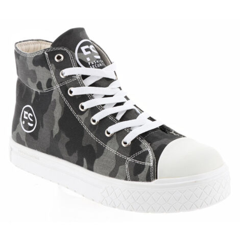 Chaussures de Sécurité Hautes - Camouflage, Semelles Antidérapantes Blanches - Fashion Security - Confort et Style - 35 - Taille 35 (1/5)