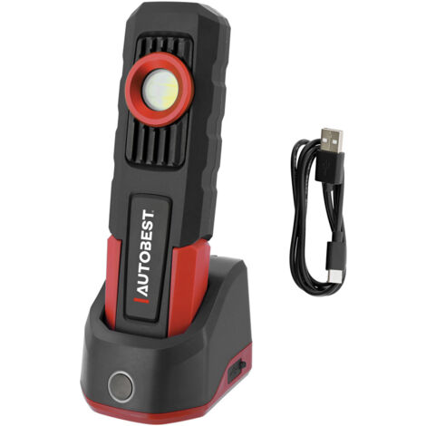 Baladeuse rechargeable LED - Socle de recharge - 10W - Puissante
