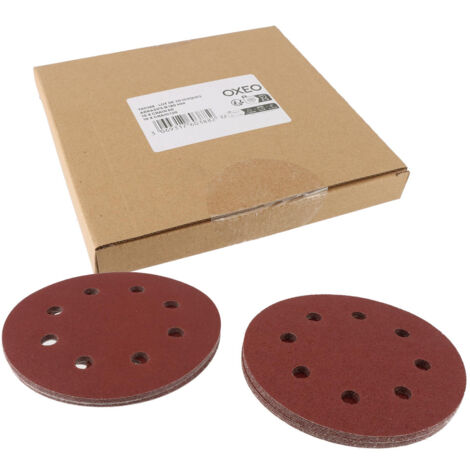 Lot de disques abrasifs diamètre 180mm - 10 disques grain 60 - 10 disques grain 120 - Disques pour ponceuse murale OXEO