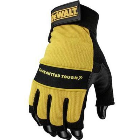 Dewalt – Gants de manutention mitaine 5 doigts – Précision et confort – Adhérence renforcée pour manutention spécialisée – Tissu éponge au pouce