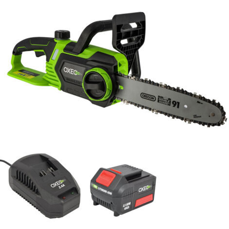 Tronçonneuse sans fil 18V - Longueur de coupe 23cm - Protection main - Etui de protection lame - Batterie 4Ah et chargeur rapide (1/5)