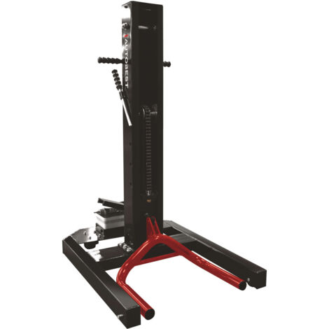 Colonne de levage mobile pneumatique 1,5 t - Ht maxi de levage 75cm - 5 hauteurs de travail sécurisées - 2 roues pivotantes