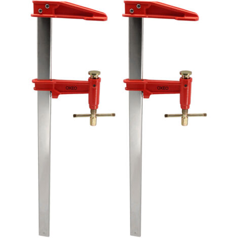 Lot de 2 serres joints à pompe 60 cm - Acier laminé - Longueur de serrage 60 cm - Saillie 125mm - Frein anti glissement (1/5)