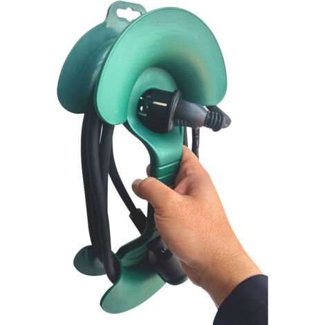 Prolongateur 15 mètres - 16A - Section 3G1,5mm2 - Rallonge électrique - Avec support mural - IP44 (1/3)