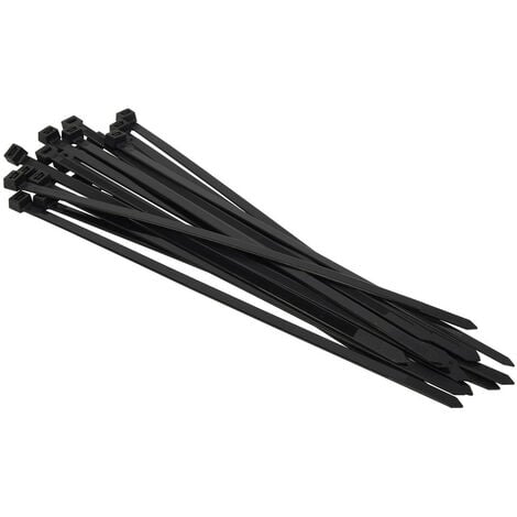 Collier rilsan plastique noir long 4x200 mm (x100) - Bikle