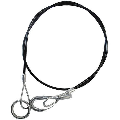 Cable de sécurité mousquetons anneau