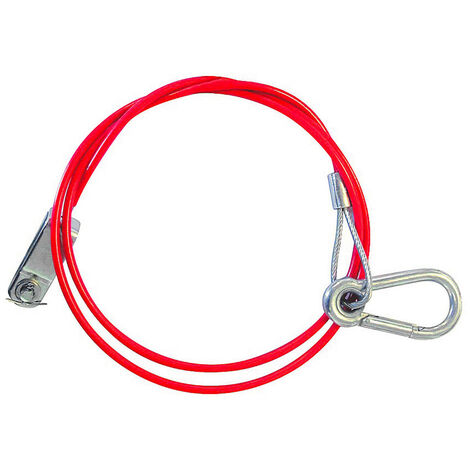Câble De Sécurité Remorque Freinée - Lot De 2, Longueur 1 Mètre, Charge De Rupture 150 Kg - Avec Mousqueton Pour Toutes Remorques Courantes