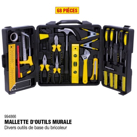 Mallette outils 68 pièces - RONDY - Pinces, tournevis, clés mâles