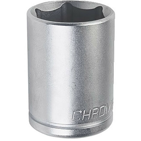 Douille 27 mm, acier au chrome vanadium, satinée, 6 pans,carré 1/2 - 12,7 mm - AUTOBEST (1/2)