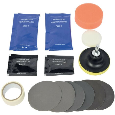 Kit renovation des optiques de phare 1 - consommables - Abrasifs