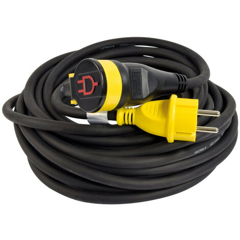 Stanley – Prolongateur de chantier 10m – Câble H07RN-F 2,5mm² – Intensité 16A – Indice de protection IP44 – Résistant aux projections d'eau