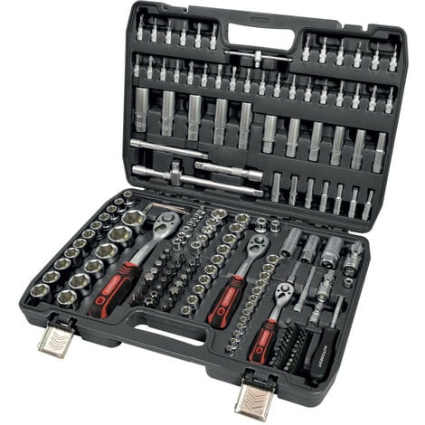 75-RS1  Coffret douilles et accessoires 1/4 et 1/2 - 52 outils