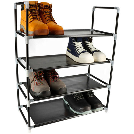 Étagère à Chaussures - Capacité 12 à 16 paires de chaussures - 4 Niveaux - 57 x 27 x 72 cm - Porte-chaussures - Range-chaussures