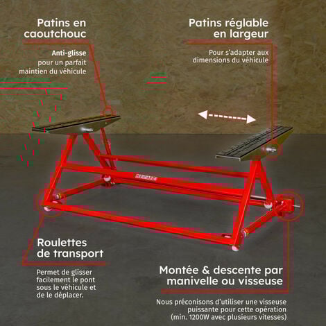 Pont basculant 1.5 tonnes – pont élévateur mobile levage voiture