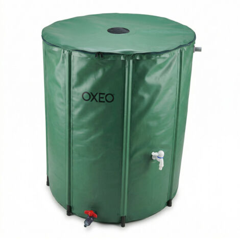 Réservoir récupérateur eaux de pluie 550 Litres cuve souple PVC armé - Pliable - Avec Robinet et Soupape de Décharge - Filtre