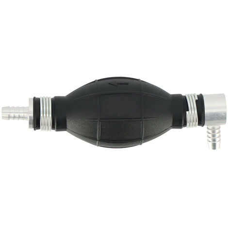 Poire d'amorçage carburant embouts 8mm, 1 droit 1 coude 90° (1/2)