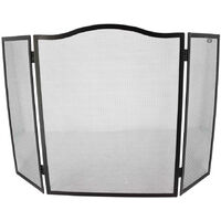 Grille de protection cheminée - Pare feu cheminée - Pliable 3 panneaux - Longueur 96cm - Hauteur 58cm - Acier