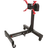 Support moteur pliant avec poulie 680 kg - Pivotant et Rotatif 360° - 2 roulettes fixes 2 pivotantes - Atelier et Garage