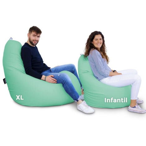 Puff Pera Relax Polipiel Menta Infantil Menta