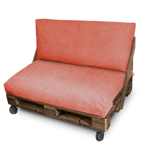 Cojín para palets Polipiel Exterior Patagonia Coral Respaldo 80x45x25 Patagonia Coral
