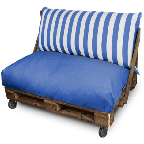Cojín para Palets Toldotex Azul Funda Respaldo 120x45x20 (liso) Sin Relleno Azul