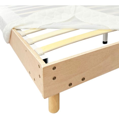 TEENO Sommier Tapissier 160x200cm Sommiers à Lattes avec 4 Pieds pour Adulte - Cadre de Lit 160x200 avec Sommier, Hauteur 29cm