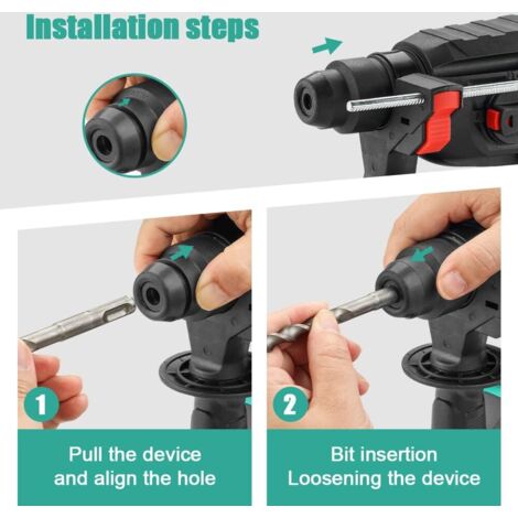 Perforateur Sans Fil STANEW SDS-Plus - Moteur Sans Balais, 4500BPM, 2 Batteries 20V 4.0Ah, 6 Forets