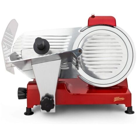 Trancheuse électrique 240W – Lame italienne 25 cm – Épaisseur de coupe 0 à 12 mm – Moteur asynchrone 282 tr/min – Aiguiseur intégré – Hkoenig - MSX254