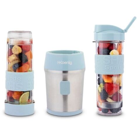 Mini blender - SMOO16 - 300 W - 570 mL - Bleu pastel - 2 gourdes incluses (1/5)