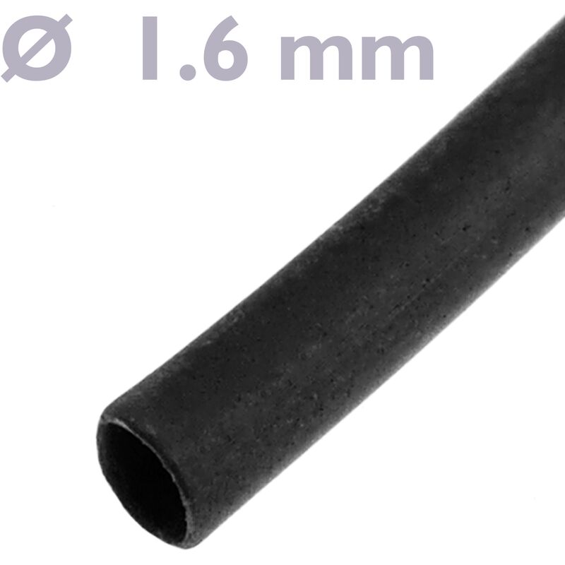 BeMatik - Le guaine termorestringenti nero rotolo 1,6 mm di 3m