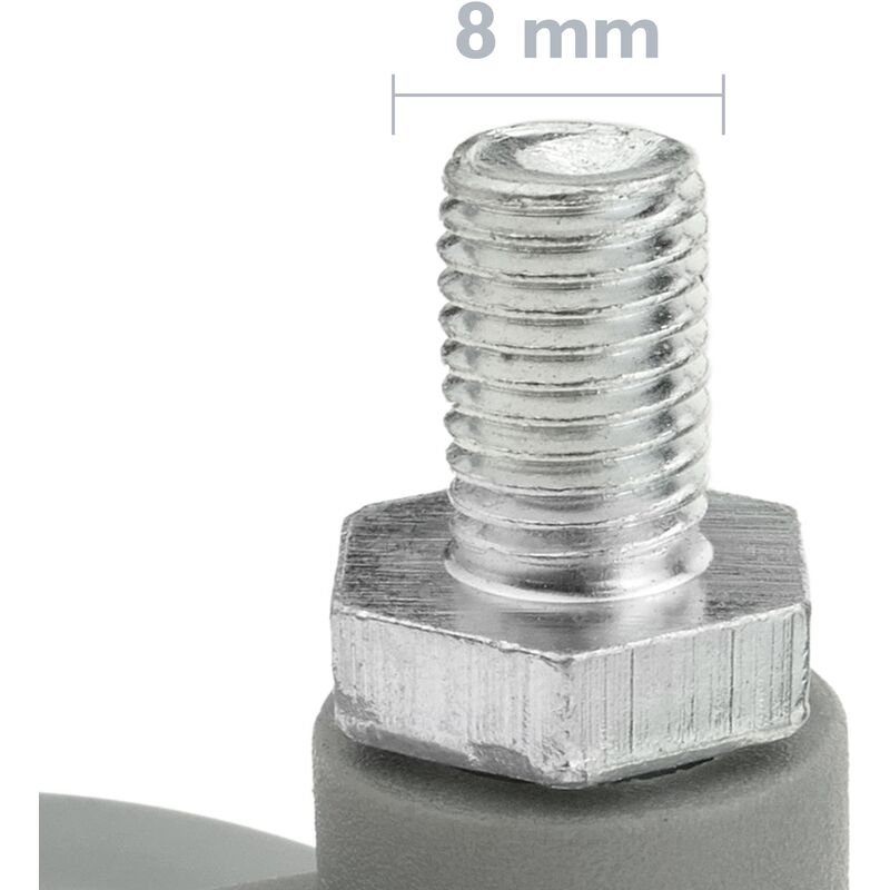 Rotelle a sfera in metallo da 12 mm per ante e mobili - Cablematic