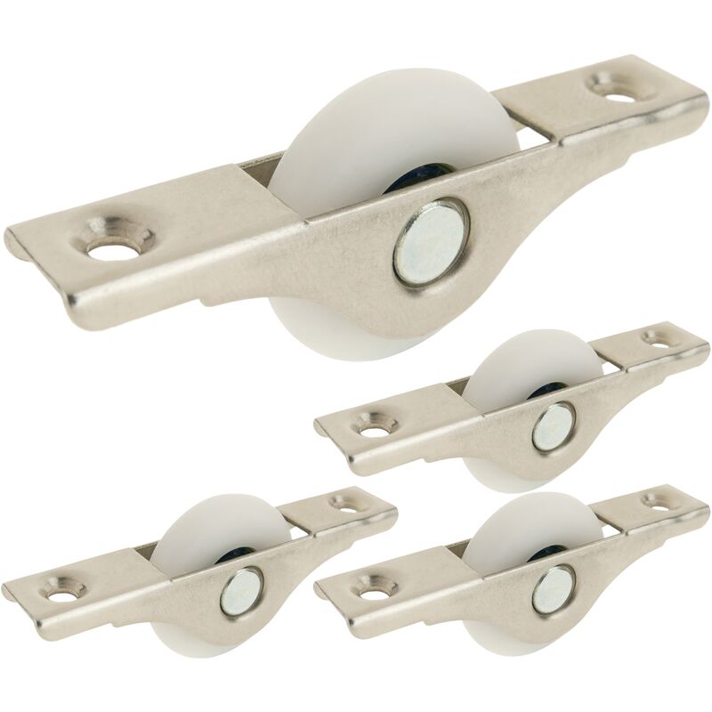 PrimeMatik - Rotelle in nylon da 30 mm per ante e mobili 4 pack 30x13x8mm