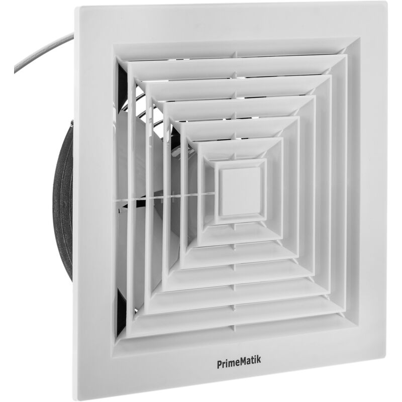 PrimeMatik - Ventilatore di scarico 305x305 mm, alta potenza di  aspirazione, ideale per WC bagno cucina ripostiglio garage