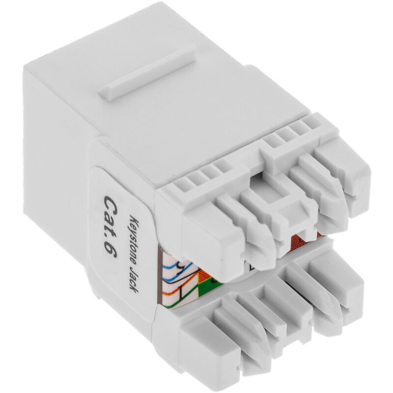 BeMatik - Accoppiatore Keystone RJ45 femmina a femmina Cat. 6 FTP  confezione da 6 unità