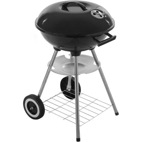 Barbecue A Carbone Sferico Con Ruote - Griglia In Acciaio 42 Cm, Portatile, Per Giardino E Campeggio, 47x44x70 Cm - Foto 10