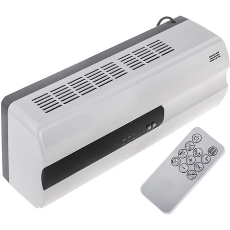 PrimeMatik - Generatore d'aria split in ceramica bianco da parete da  1000/2000 W con telecomando