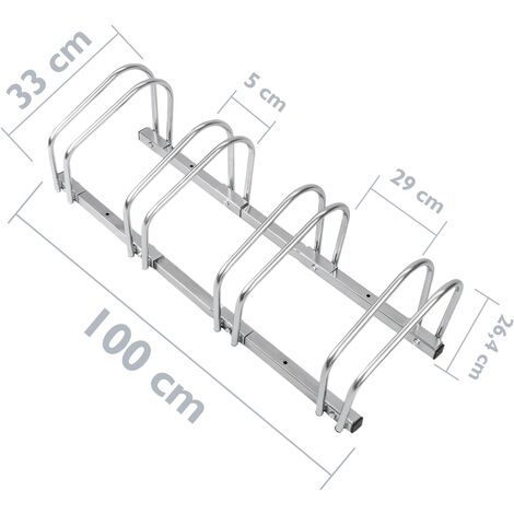 PrimeMatik - Parcheggio per 4 biciclette Rastrelliera portabiciclette  Supporto para pavimento o parete