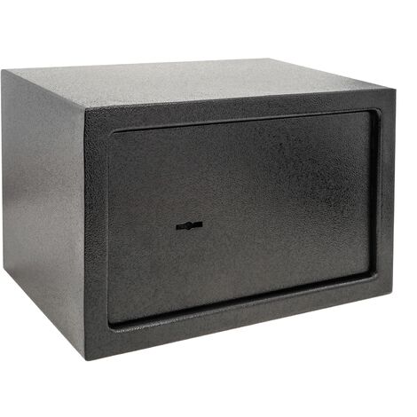 PrimeMatik - Cassaforte di sicurezza in acciaio Armadi di sicurezza con  chiavi 31 x 20 x 20 cm nero